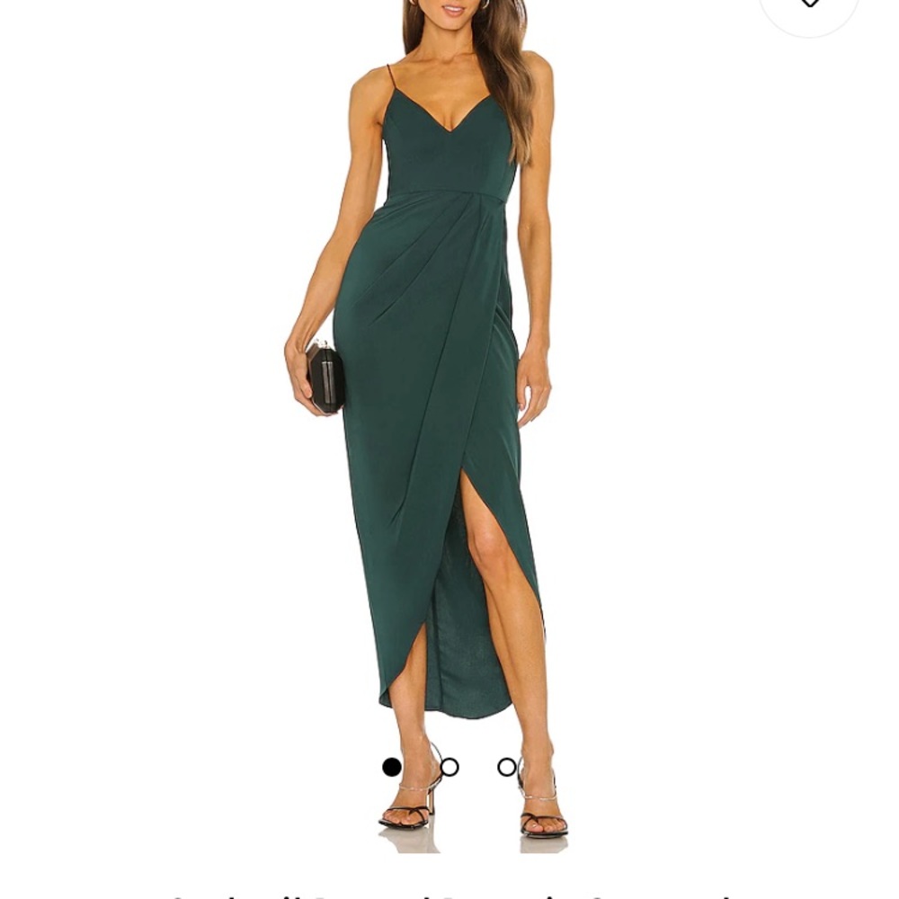 Shona Joy Draped Cocktail Dress in Seaweed